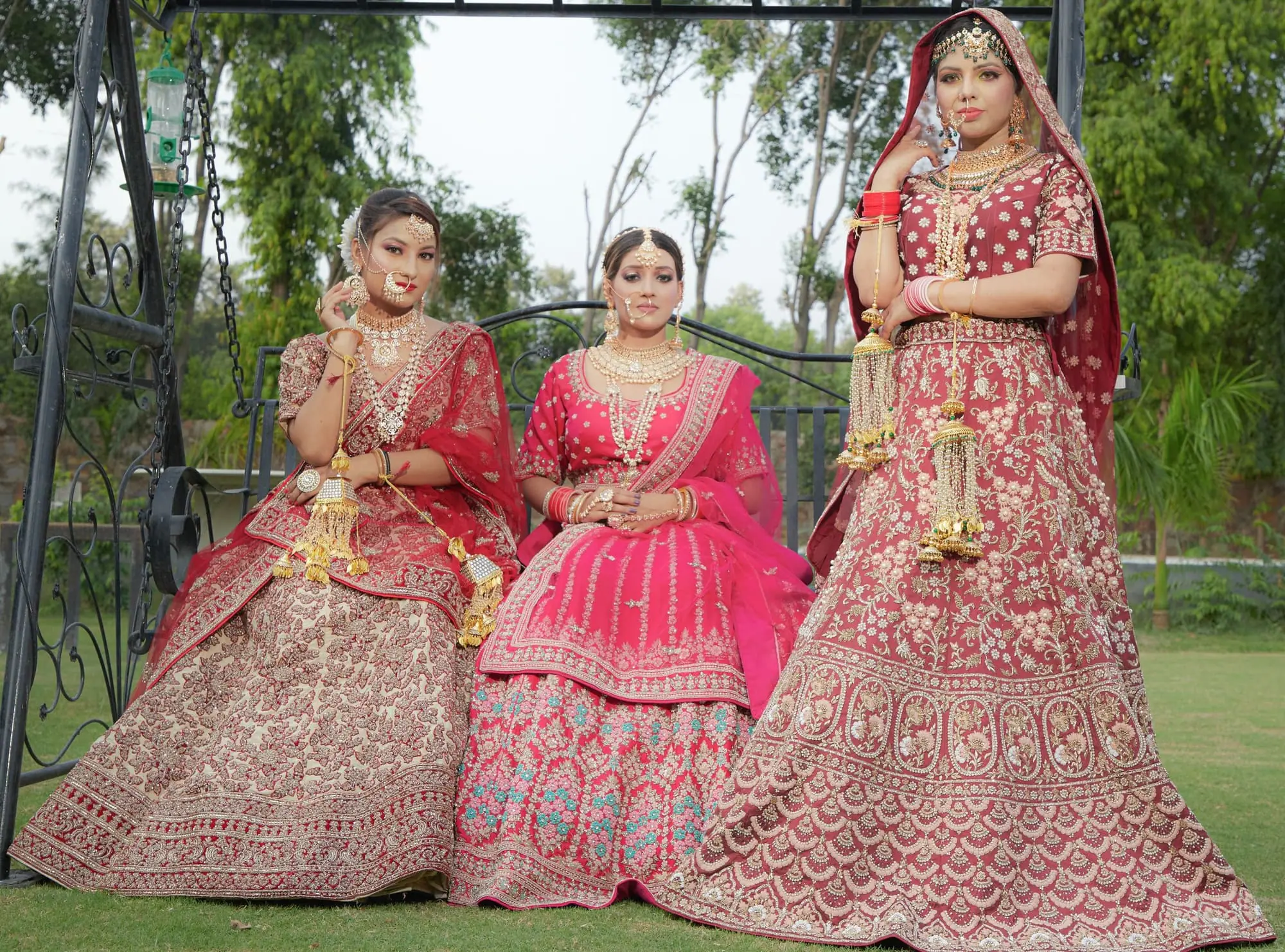 Brides in Suvastram lehengas