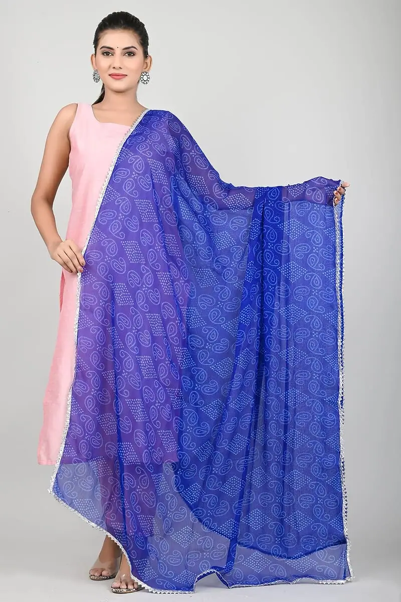 Aasmaani - Blush Suit with Indigo Dupatta