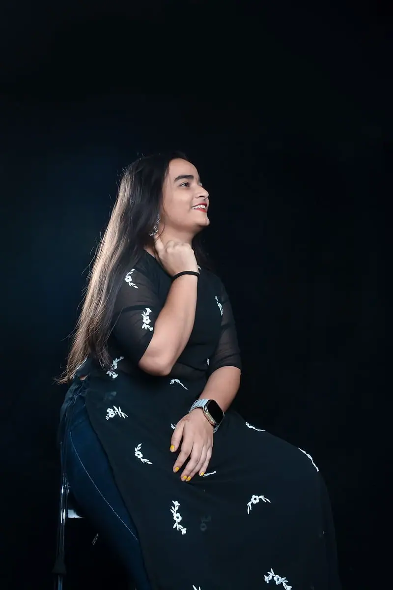 Kaali - Black Floral Print Kurta