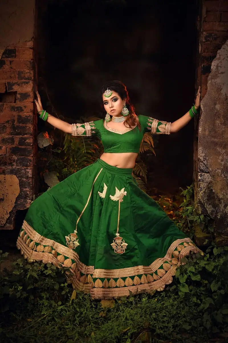 Hariyali - Emerald Gota Patti Lehenga