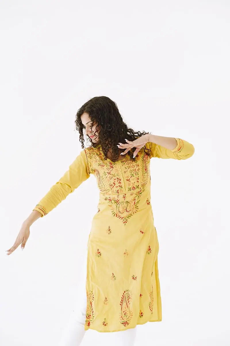 Nimbu - Lemon Chikankari Kurti