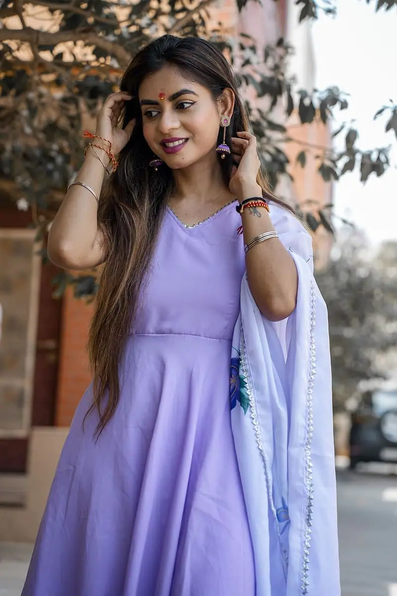 Nilofer - Lavender Anarkali Set