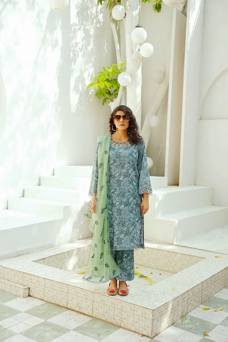 Sagar - Blue Print Co-ord Set