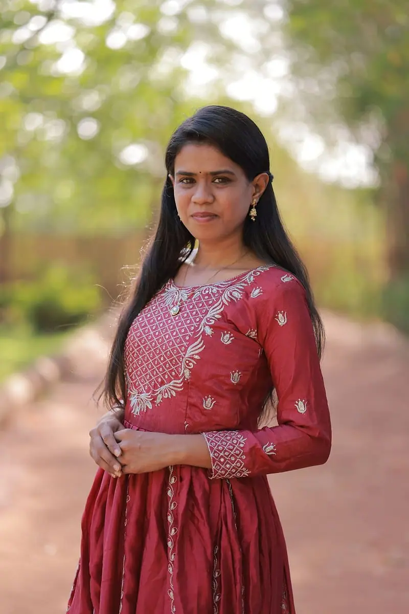 Sindoori - Red Embroidered Anarkali